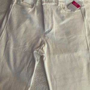 White Fresh Produce Freshfit Crop Stretch Capri Pants Pedal Pushers Size Medium
